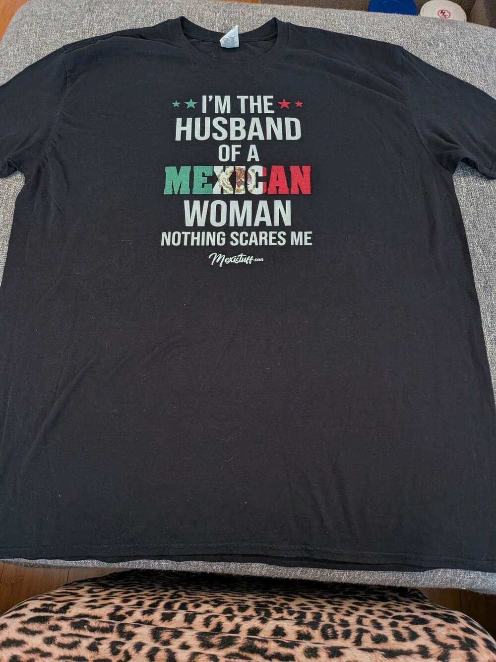Mexistuff  Gildan Husband Of A Mexican Woman T-Shirt Size 2XL Black